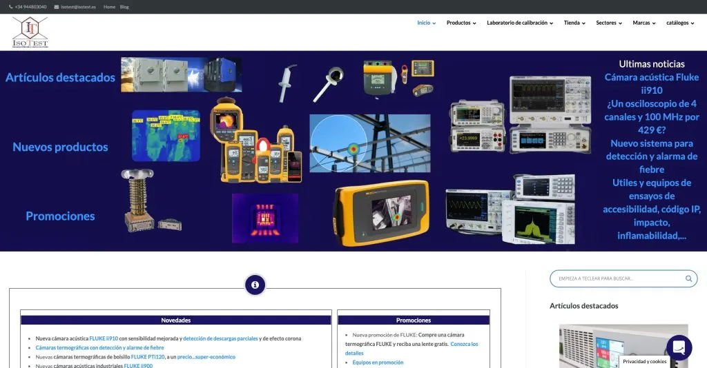 isotest instrumentación de medida laboratorio de calibración home