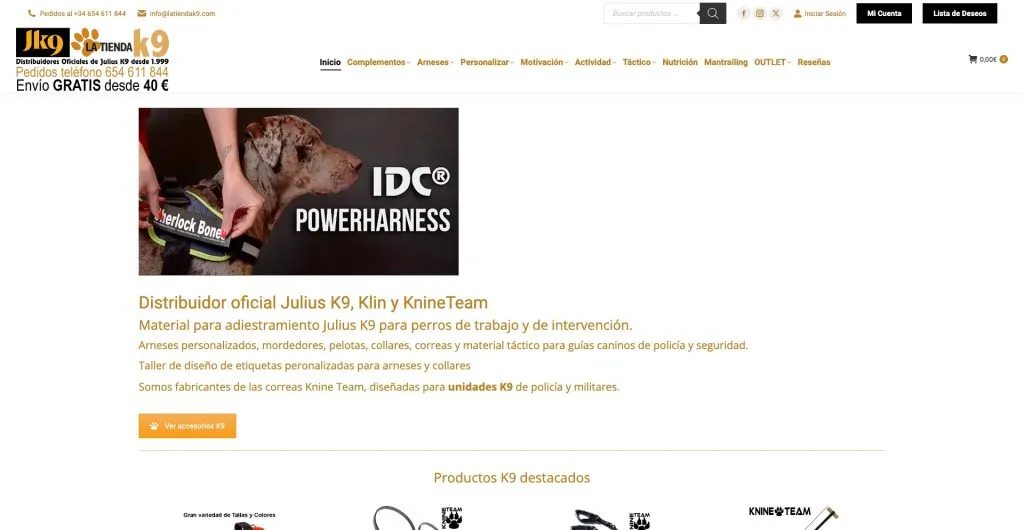 distribuidor oficial julius k9 para perros de trabajo